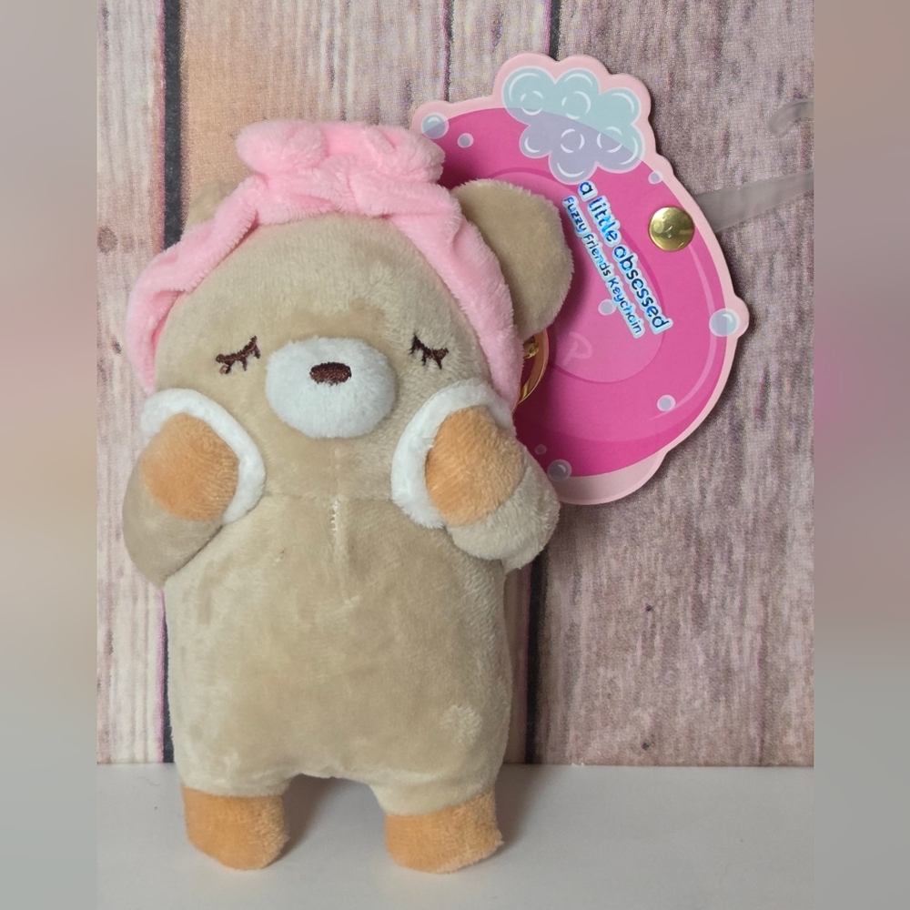 A Little Obsessed FuzzybFriend Keychain NWT
